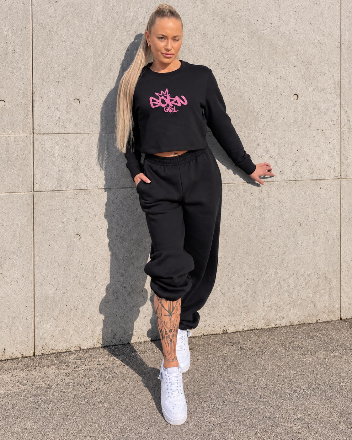 Born Ladies - Girl Crop Sweatshirt