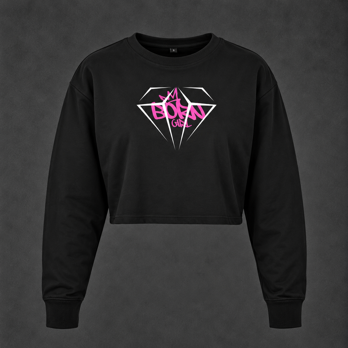Born Ladies - Diamond Girl Crop Sweatshirt